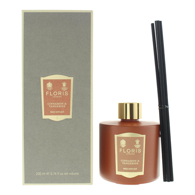 Floris Of London Cinnamon & Tangerine – Reed Unisex, Aroma Reed Diffuser, Brown, 200 ml