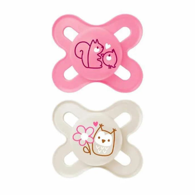 MAM Original Start Silicone 0-2 M 2 Units Pink Color Unisex