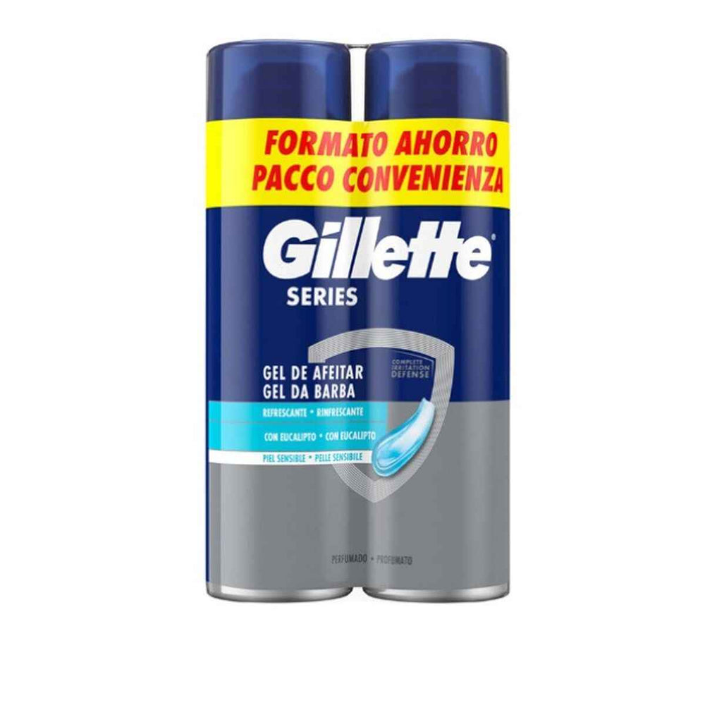 Gillette Series – Gel De Afeitar Piel Sensible Unisex, 2 X 200 ml