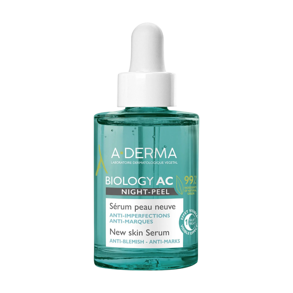A-Derma Biology AC Peeling Night – Serum for Women, For Face, 30 ml