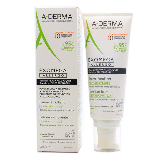 A-Derma Exomega Allegro Emollient – Balm Unisex, For Face, 200 ml