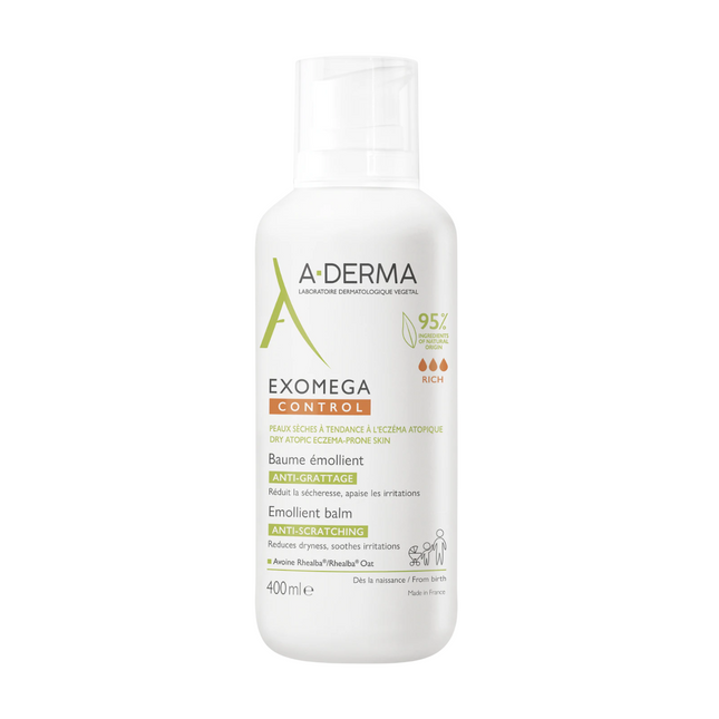 A-Derma Exomega Control Emollient – Balm Unisex, For Face, 400 ml