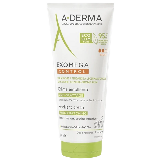 A-Derma Exomega Control Emollient – Cream Unisex, For Face & Body, 200 ml