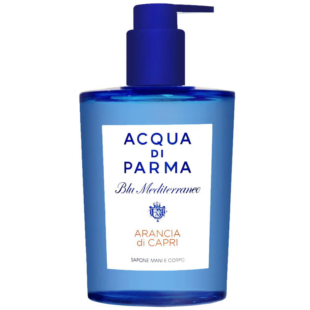 Acqua di Parma Blu Mediterraneo Arancia di Capri Cleansing – Liquid Soap Unisex, For Body & Hands, 300 ml