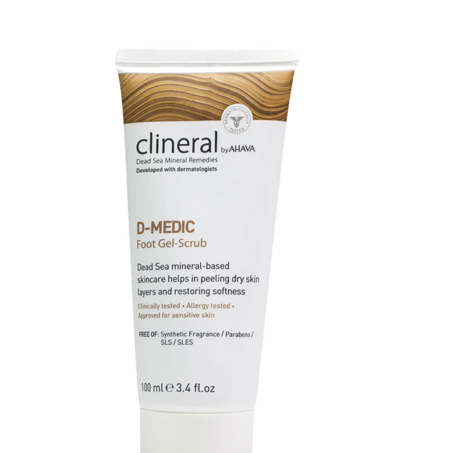 Ahava Clineral D-Medic Peeling – Foot Scrub for Women, 100 ml
