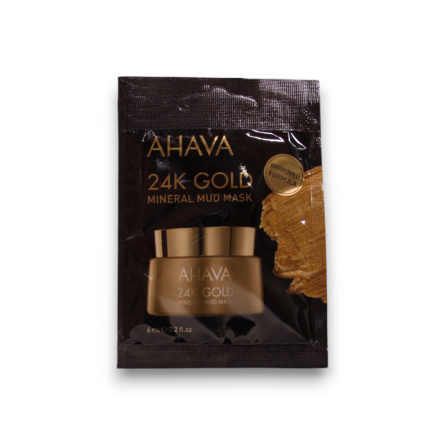 Ahava Single Use 24K Gold Mineral Hydrating – Mud Mask for Women, For Face, 6 ml
