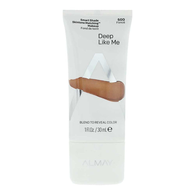 Almay Smart Shade Tone-matching – Liquid Foundation for Women, 500, Deep Like Me, 20 SPF, 30 ml