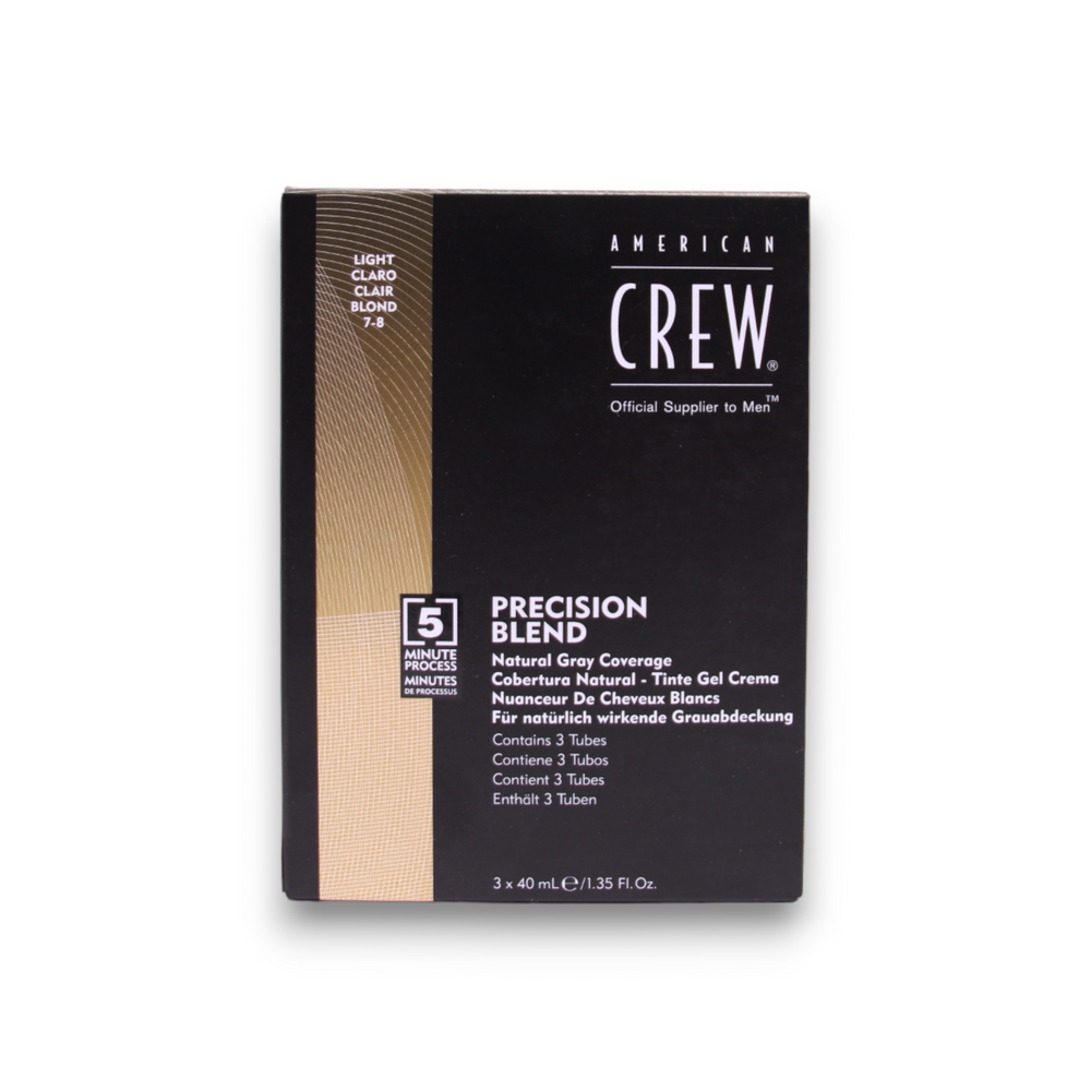 American Crew Precision Blend – Semi-Permanent Hair Dye for Men, 7-8 Light, 3x, 40 ml