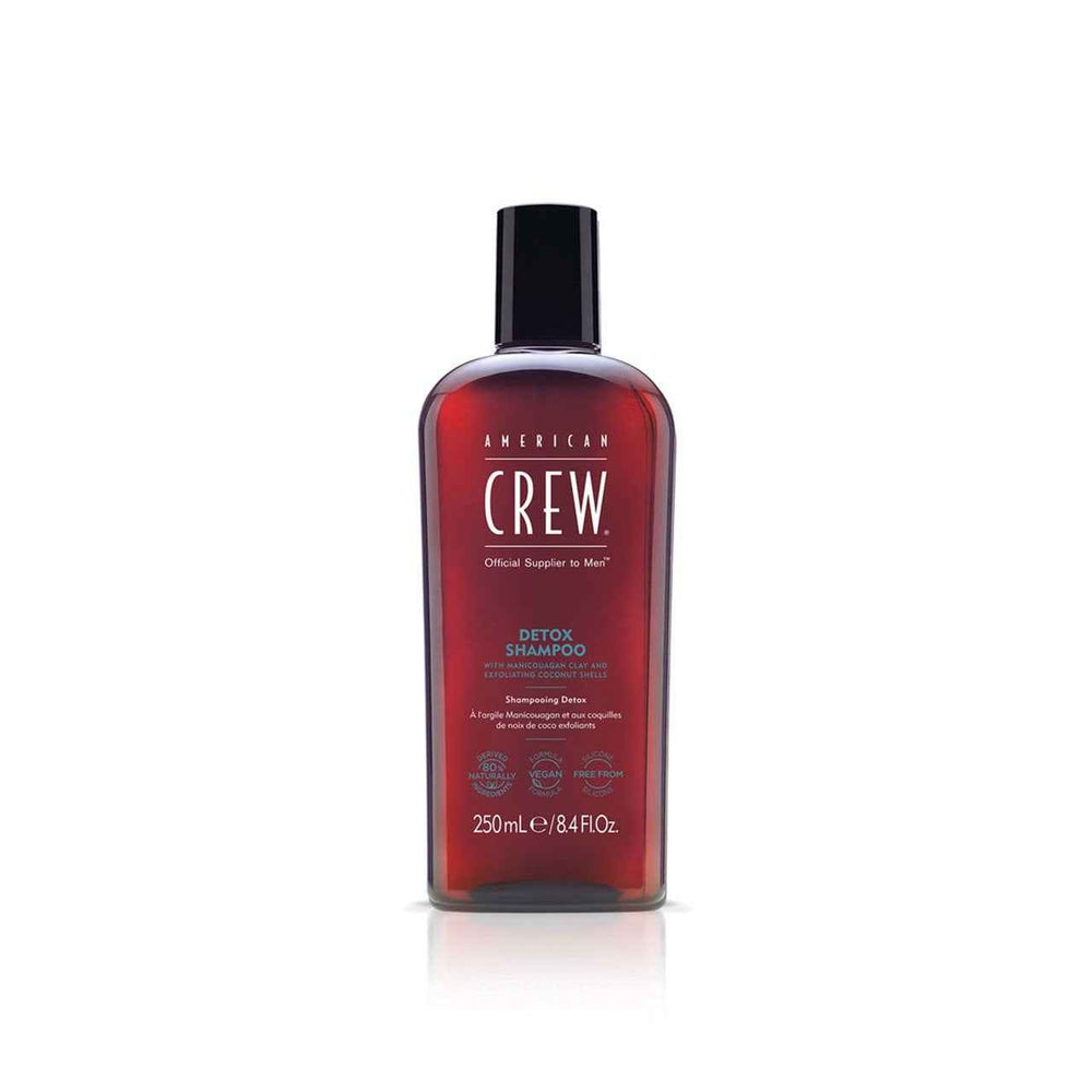 American Crew Detox Vegan – Hair Shampoo for Men, For Regulation Of Excessive Sebum, 250 ml