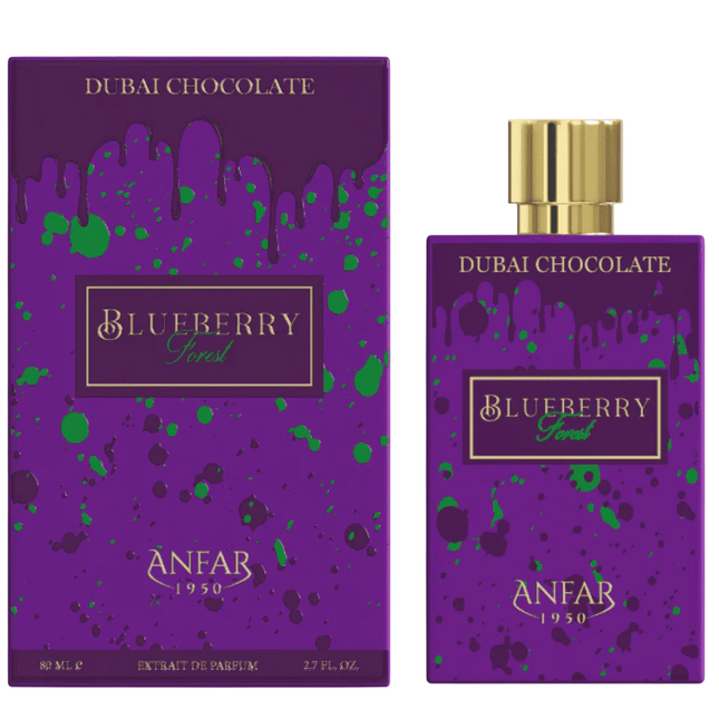 Anfar Dubai Chocolate - Blueberry Forest – Extrait de Parfum Unisex, 80 ml