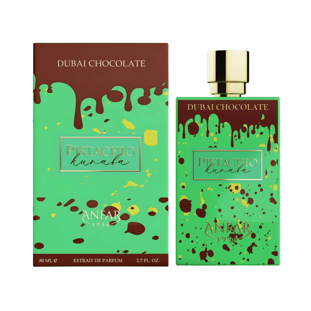 Anfar Dubai Chocolate - Pistachio Kunafa – Extrait de Parfum Unisex, 80 ml