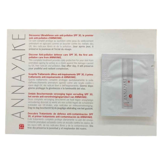 Annayake Ultratime Anti-Pollution – Cream for Women, For Face, SPF 30, 1 ml Sample
