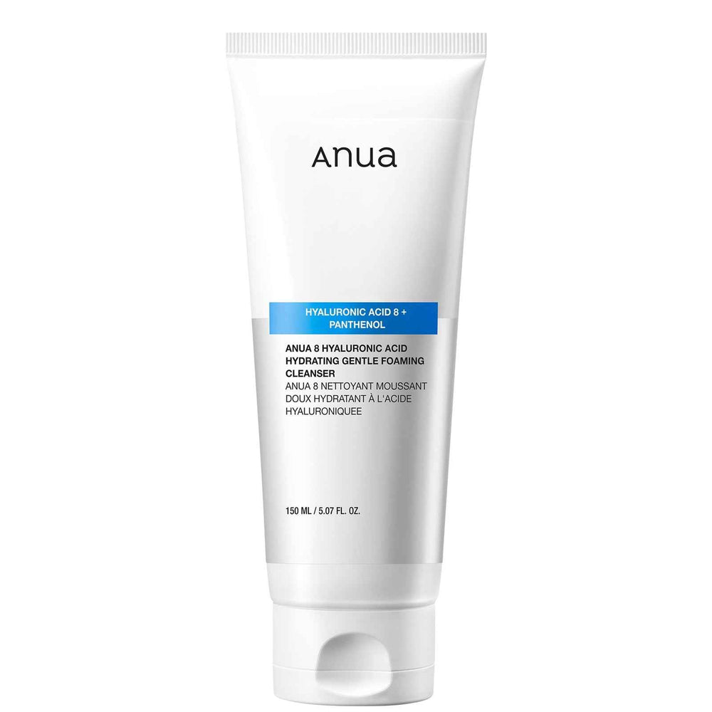 Anua Glow 8 Hyaluronic Acid + Phantenol Hydrating – Cleansing Foam, 150 ml