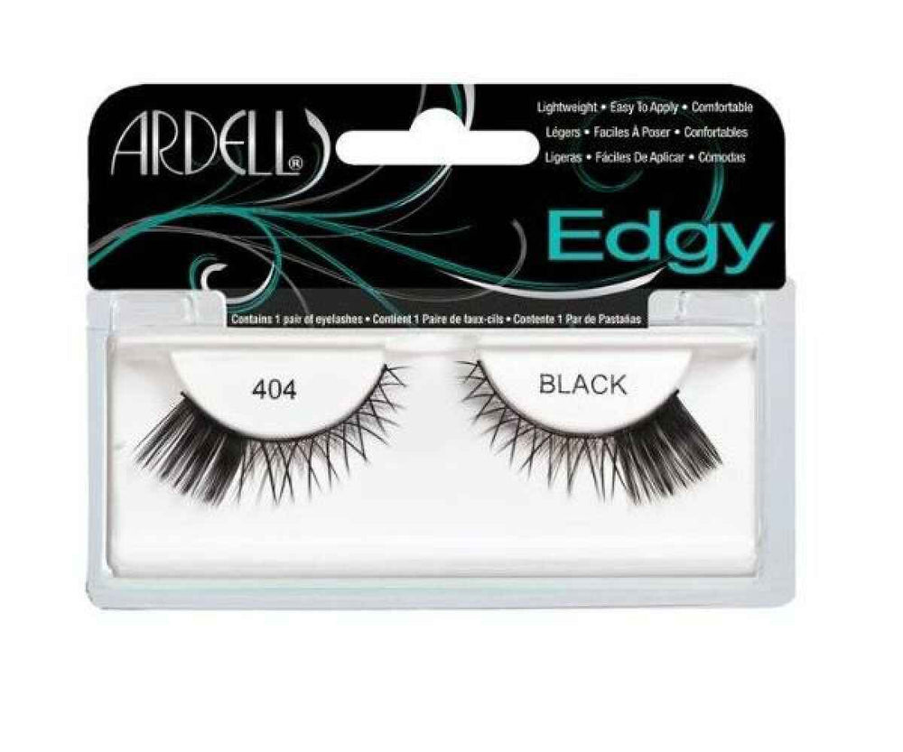 Ardell Edgy – False Eyelashes for Women, 404, Black