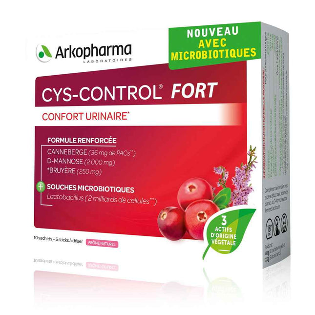 Arkopharma Cys-Control Fort Urinary Comfort Urinary – Powder Sticks Unisex, 15 pcs