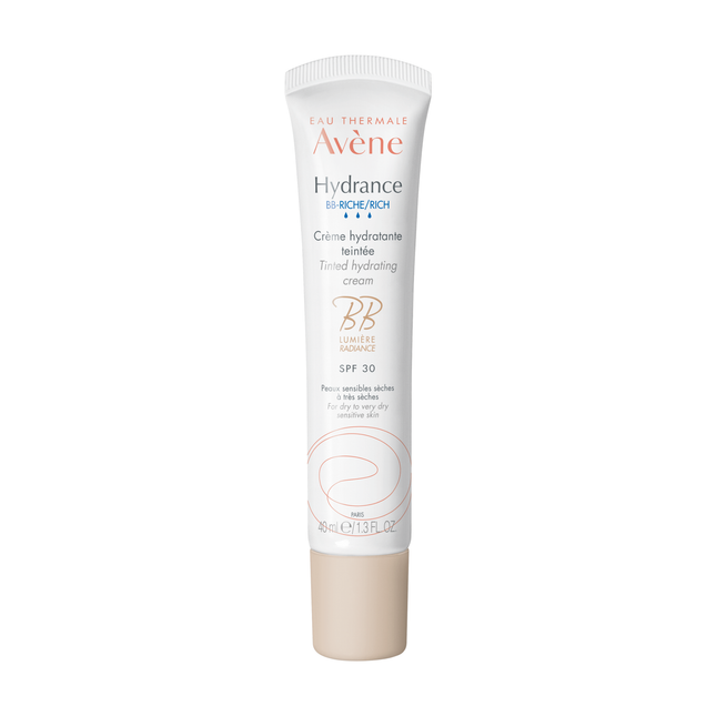 Avene Hydrance Rich Hydrating – Tinted Moisturizer for Women, Light, SPF 30, 40 ml
