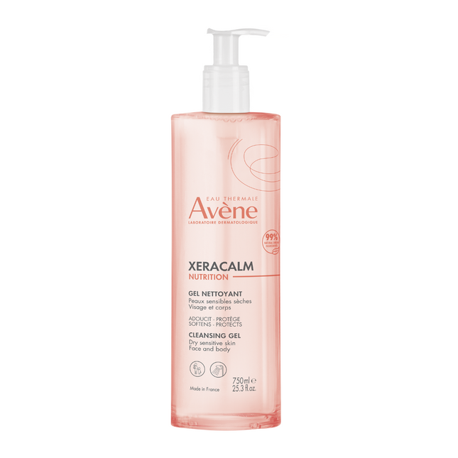 Avene XeraCalm Nutrition Gentle Cleansing – Cleansing Gel Unisex, For Face & Body, 750 ml