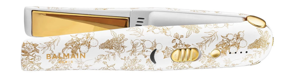 Balmain Professionnel Limited Edition – Electric Steam Hair Straightener for Women, White Gold