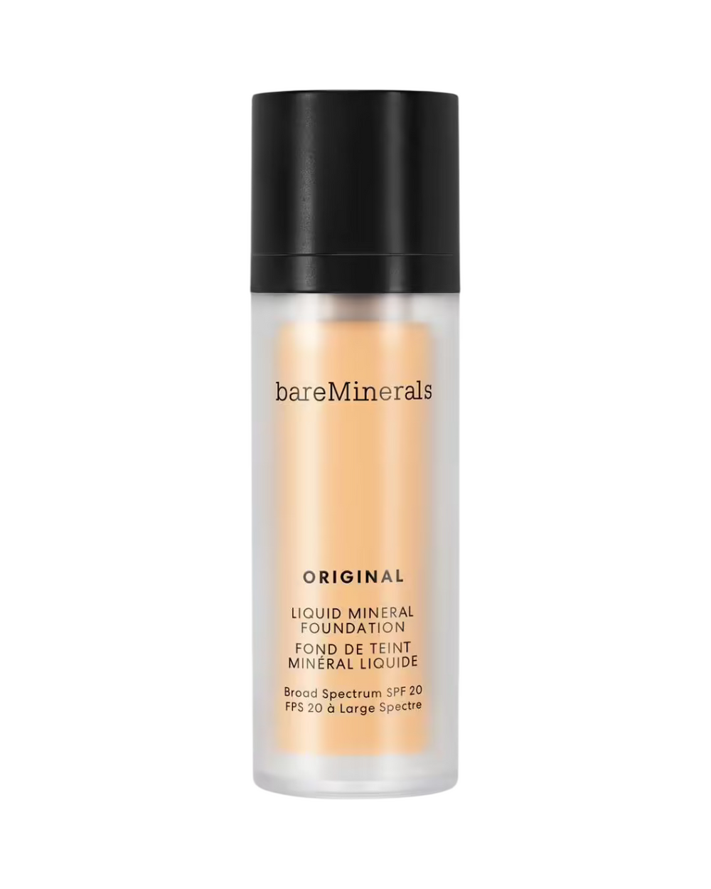 BareMinerals Original Liquid Mineral Luminous – Liquid Foundation for Women, 06, Neutral Ivory, SPF 20, 30 ml