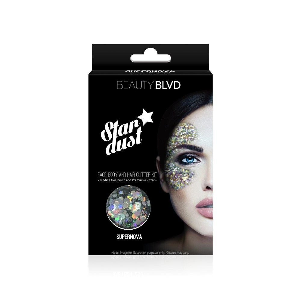Beauty Blvd Stardust Supernova – Loose Glitter Eyeshadow for Women, 75 g