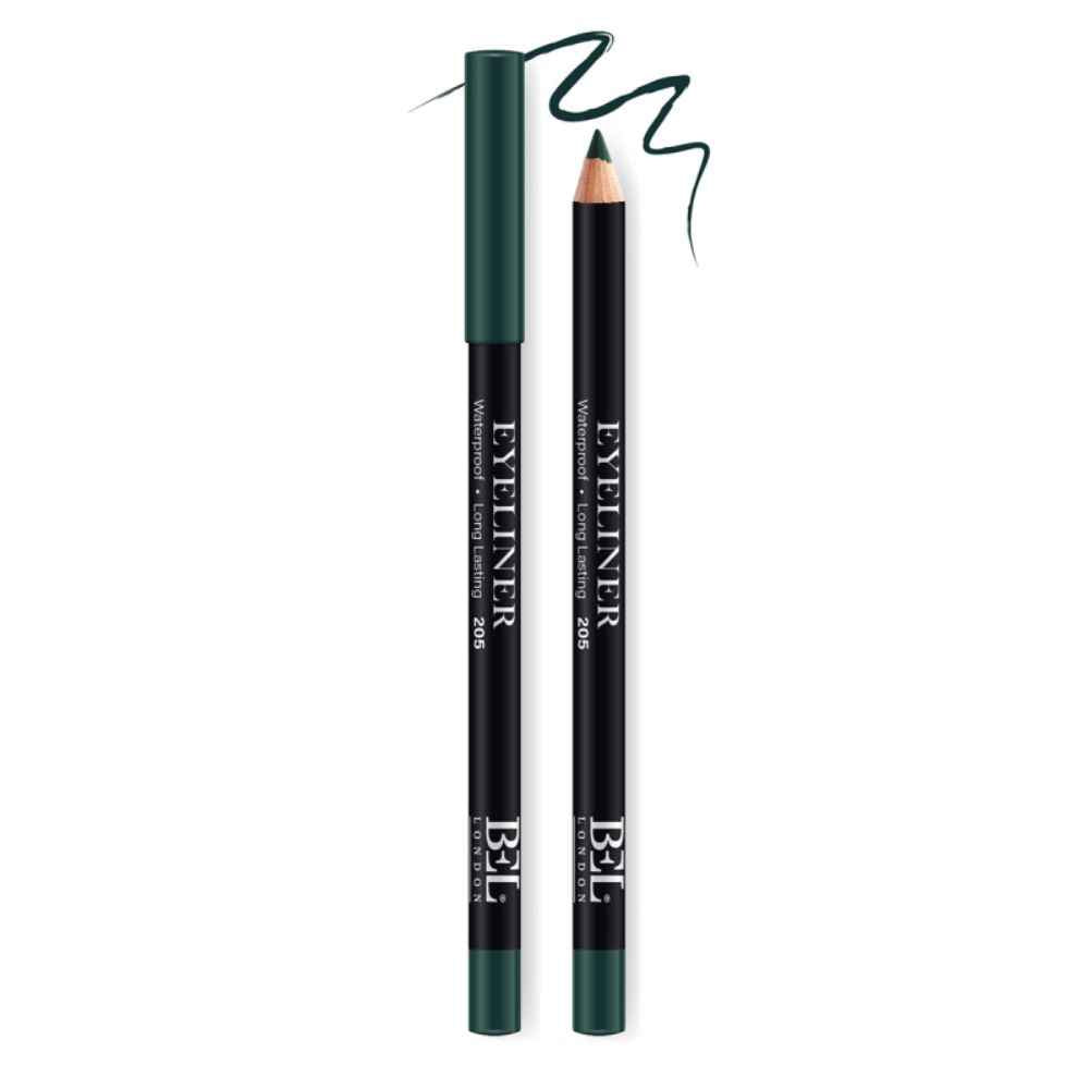 Bel London Hydrogenated Vegetable Oil Waterproof Colour Long Lasting – Gel Pencil Eyeliner for Women, 205, Green, 0.78 g