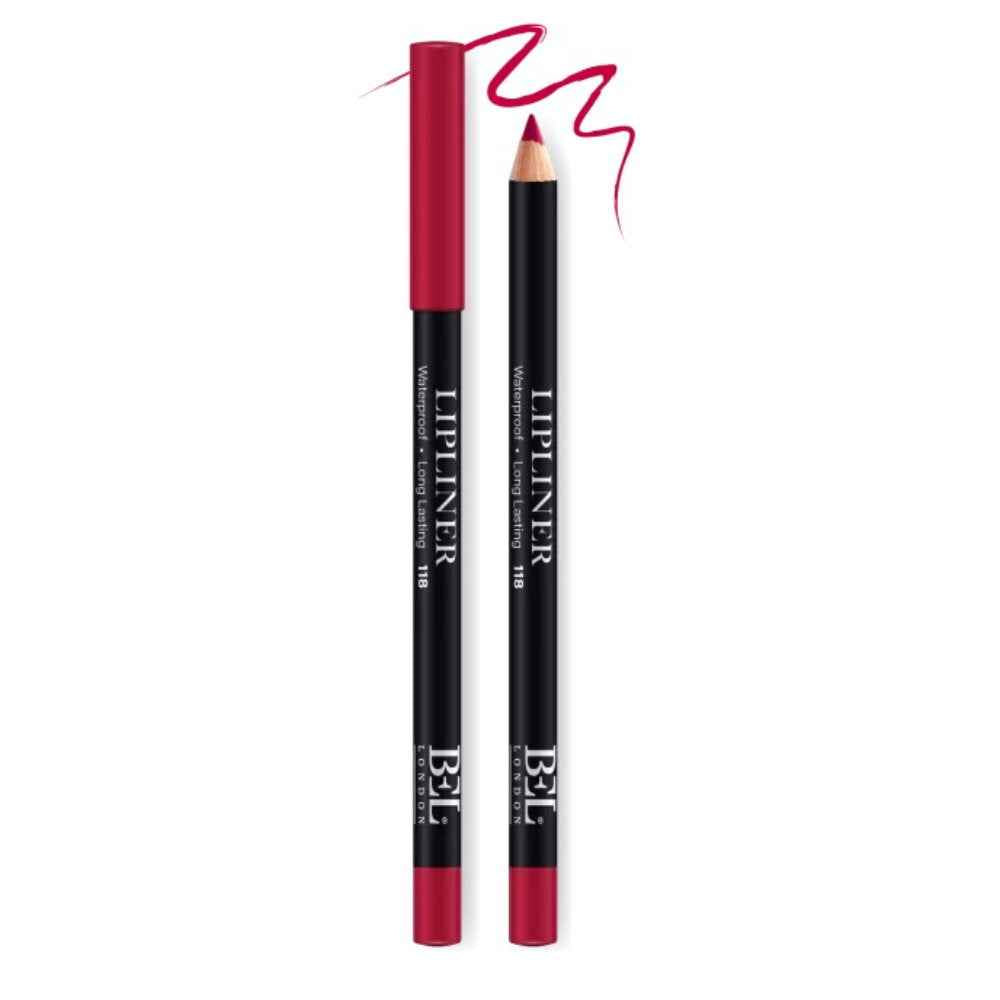Bel London Hydrogenated Vegetable Oil Waterproof Contour – Lip Liner for Women, 118, 0.78 g