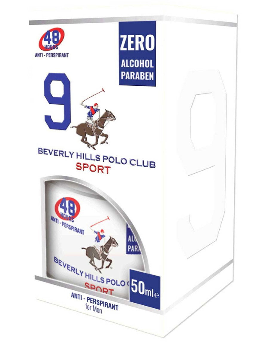 Beverly Hills Polo Club 1982 - Sport 9 Anti-Perspirant – Deodorant Spray for Men, 50 ml