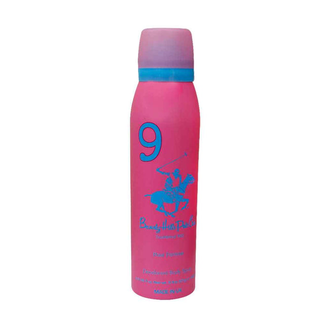 Beverly Hills Polo Club 1982 - Sport 9 Freshness – Body Spray for Women, 150 ml