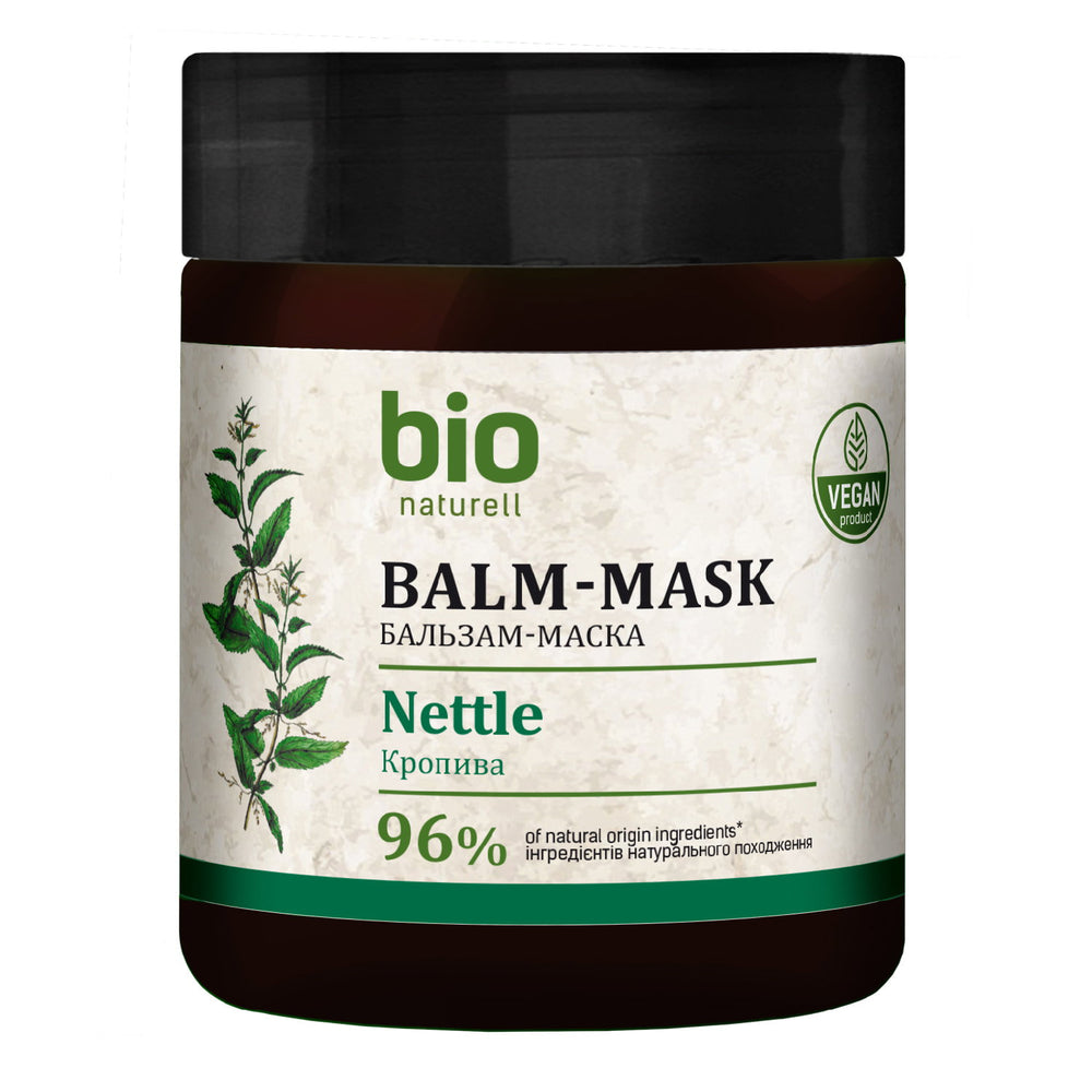 Bio Naturell Nettle & Panthenol – Hair Treatment Cream Mask for Women, Regenerating, 480 ml