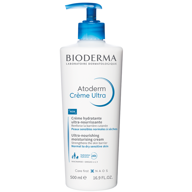 Bioderma Atoderm Creme Ultra Ultra-Nourishing/Moisturising – Body Cream Unisex, Day & Night, 500 ml