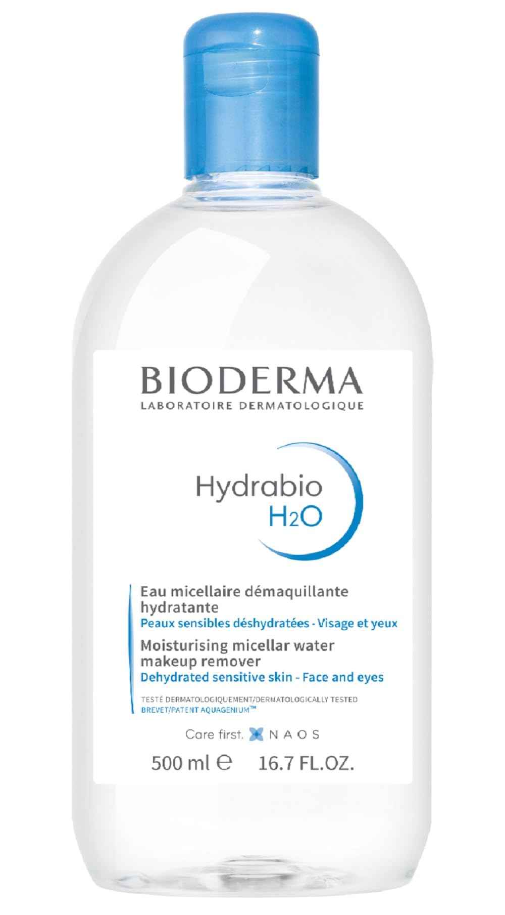 Bioderma Hydrabio H2O Cleansing – Micellar Water for Women, For Sensitive & Dry Skin, 500 ml