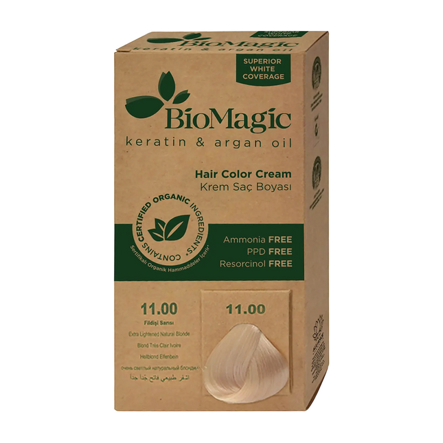 Biomagic Keratin & Argan Oil – Permanent Hair Dye for Women, 11.00, 250 ml Tester