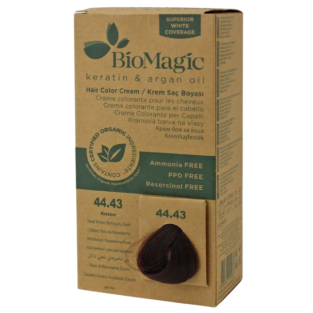 Biomagic Keratin & Argan Oil – Permanent Hair Dye for Women, 44.43, 250 ml Tester