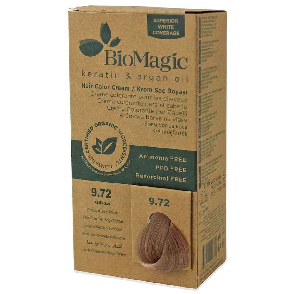 Biomagic Keratin & Argan Oil – Permanent Hair Dye for Women, 9.72, 250 ml Tester