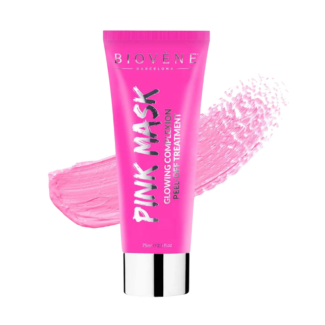 Biovene Pink Mask Glowing – Peel-Off Mask for Women, For Face, 75 ml