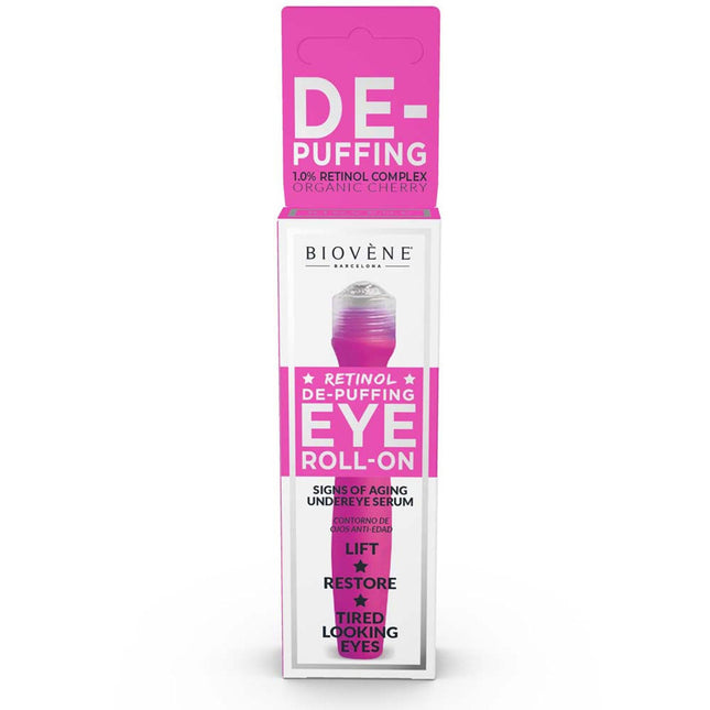 Biovene Retinol De-Puffing De-puffing – Eye Roll-On for Women, 15 ml