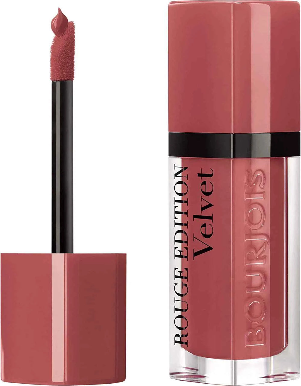 Bourjois Rouge Edition Velvet Dimethicone Matte – Liquid Lipstick for Women, 04, Peach Club, 7.7 ml