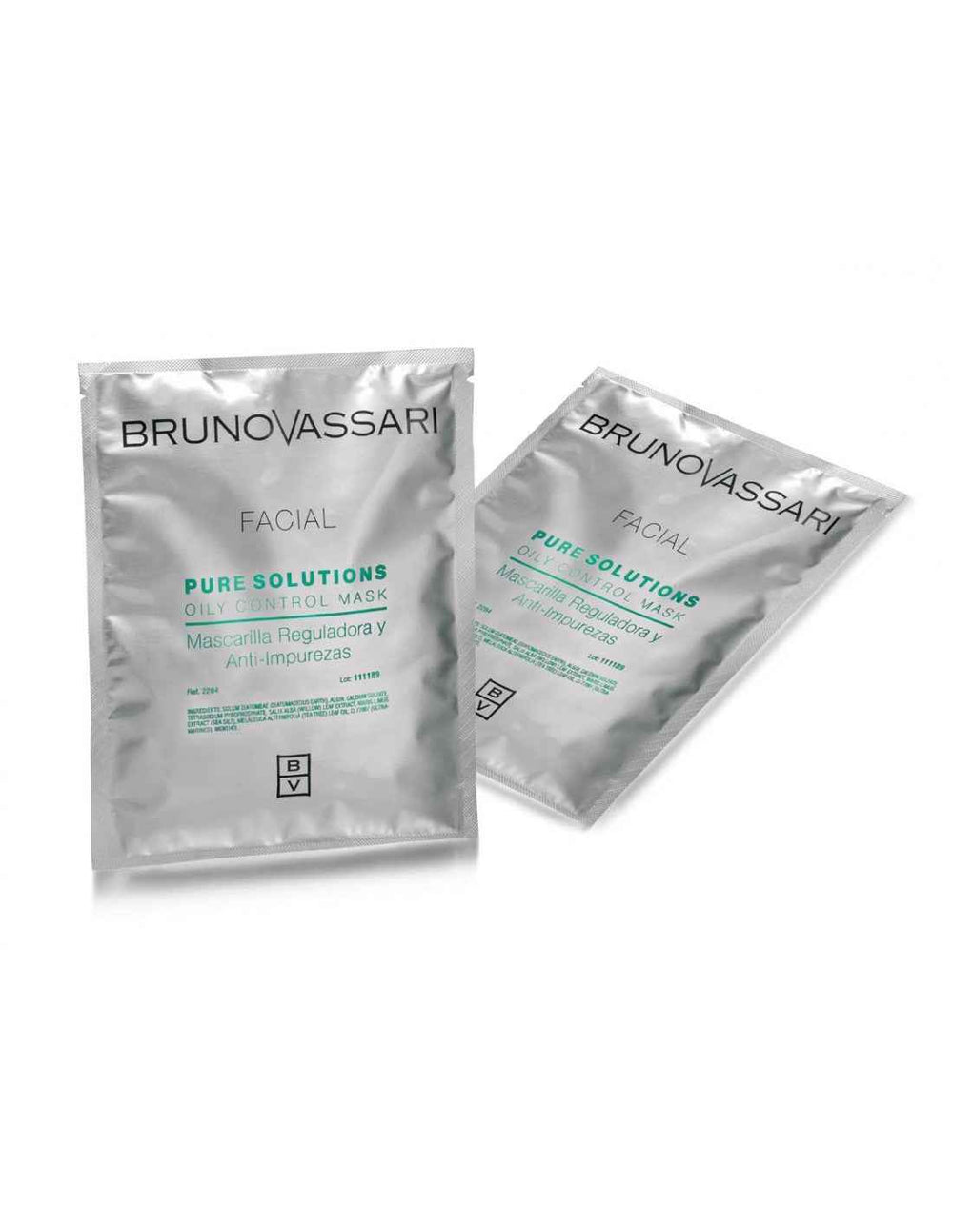 Bruno Vassari Set Bruno Vassari Pure Solutions Tea Tree Oil Eliminates Impurities – Peel-Off Mask for Women, For Face, 6 pcs, 30 g