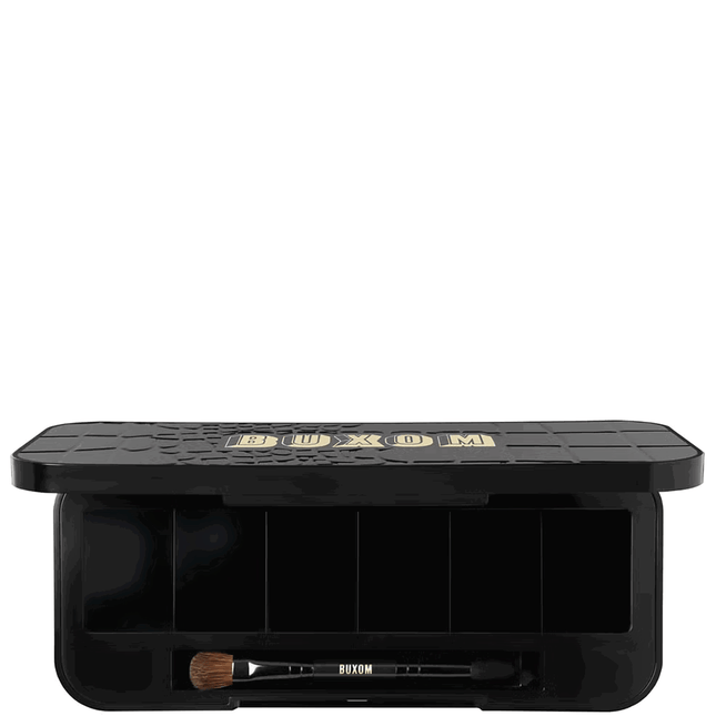 Buxom Empty Eyeshadow Case for Women, Black, With 6 Slots