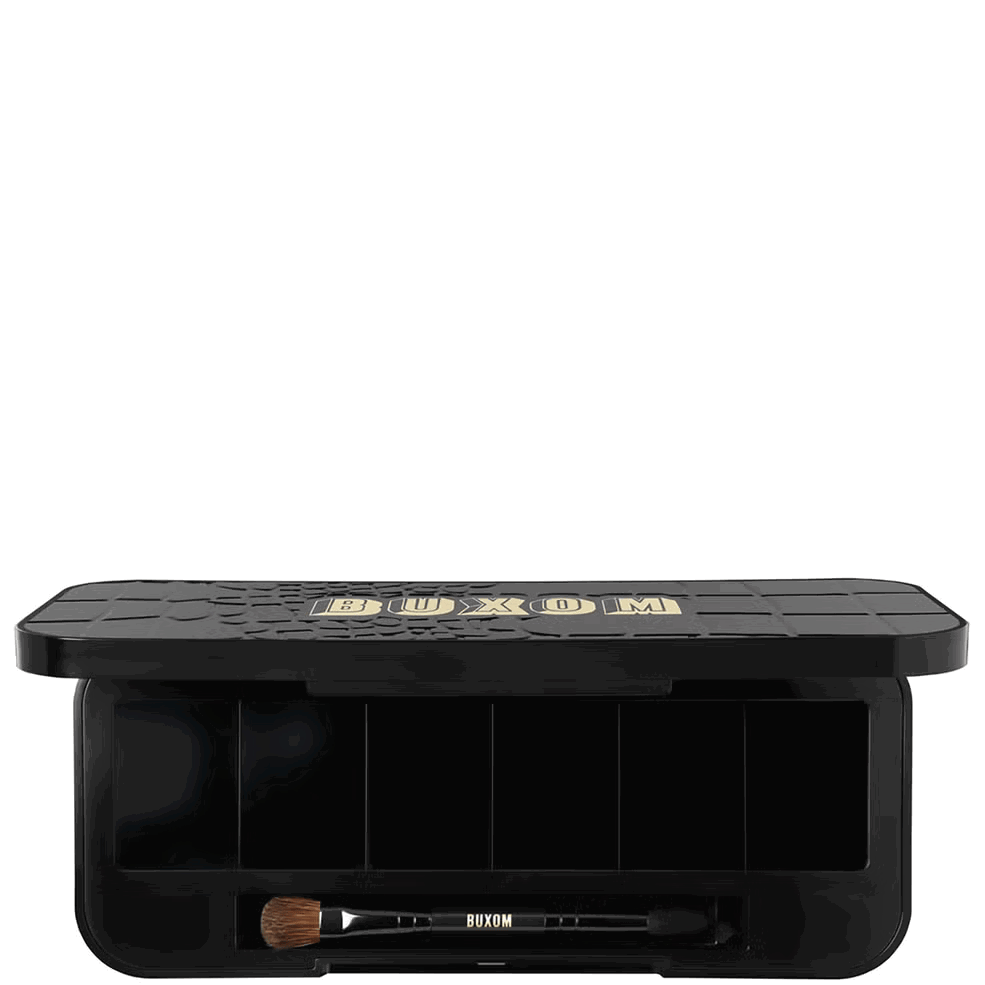 Buxom Empty Eyeshadow Case for Women, Black, With 6 Slots