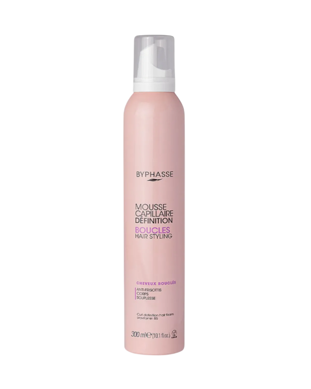 Byphasse Active Curl – Hair Styling Mousse for Women, For Styling, Strong Hold, 300 ml