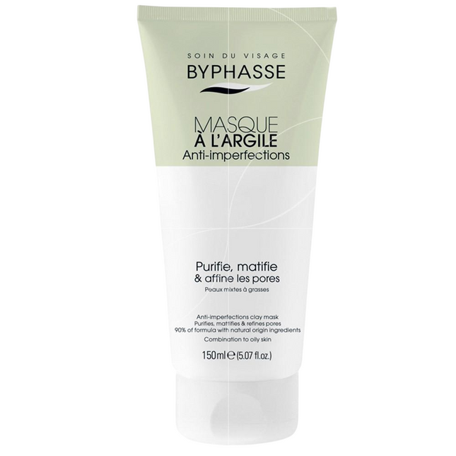 Byphasse Argile Anti-Imperfection – Clay Mask for Women, 150 ml