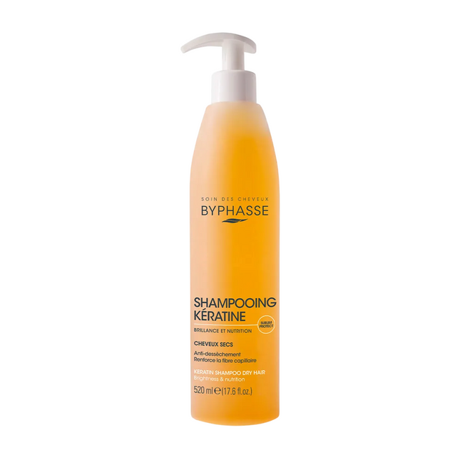 Byphasse Keratine Liquide Keratin – Hair Shampoo for Women, Hydrating, 520 ml