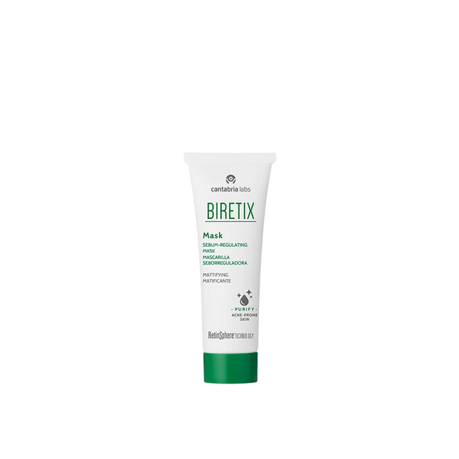 Cantabria Labs Biretix Sebum-Regulating – Cream Mask for Women, For Face, 25 g