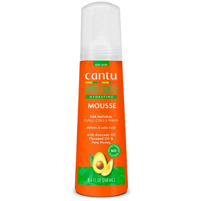 Cantu Avocado Avocado Oil – Hair Styling Mousse for Women, Definition & Control, Light Hold, 248 ml