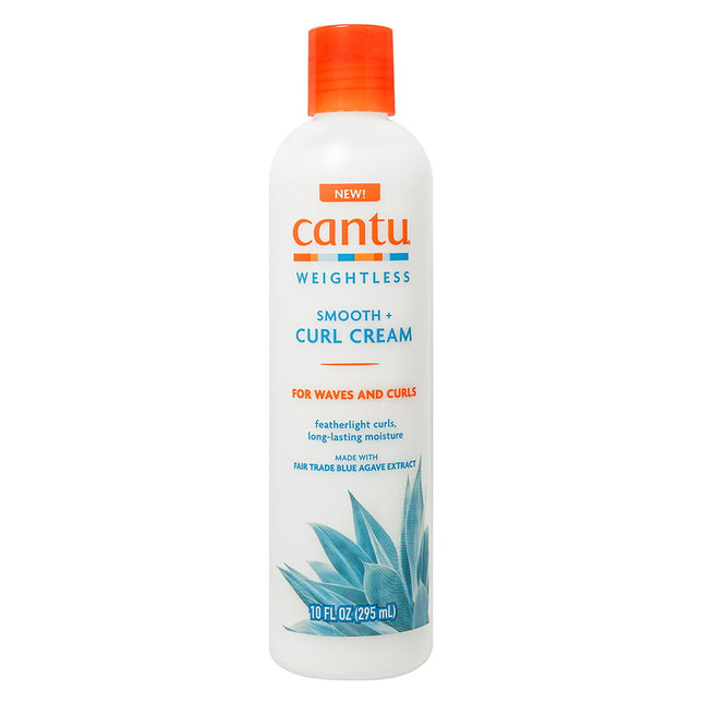 Cantu Weightless Smooth + Curl – Hair Leave-In Cream Treatment for Women, Curl Defining, 295 ml