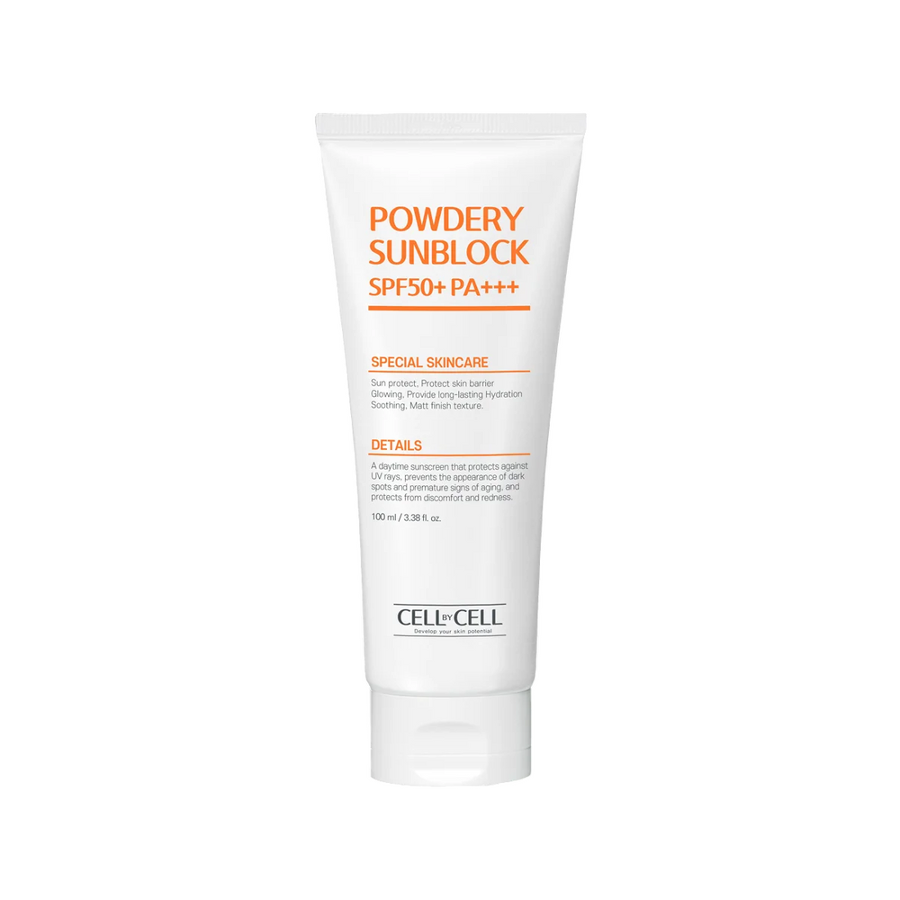 Cell By Cell Powdery Sunblock Protecting The Skin Barrier – Sunscreen Cream Unisex, For Face, SPF 50+, 100 ml
