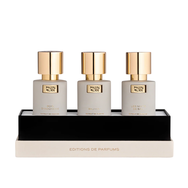 Maison De L`Asie Chapitre 02 Set Maison De L'Asie: Bali Ha'i – Extrait de Parfum Unisex, 15 ml + Bois d'Indonesie, 15 ml + Les Nuits De Bali, 15 ml