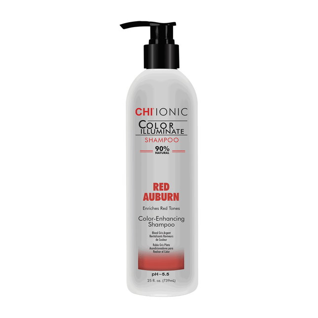 Chi Ionic Color Illuminate Paraben-Free – Hair Colour Shampoo for Women, For Natural Hair Color & Color Treated Hair, Red Auburn, 739 ml
