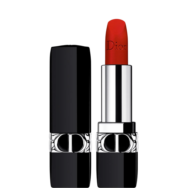 Christian Dior Couture Colour Matte – Cream Lipstick for Women, 999, Velvet, Refillable, 3.5 ml